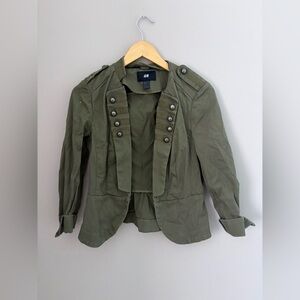 H&M Olive Green Fitted Military Jacket . Fits like a small.